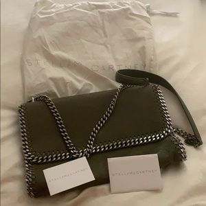 olive Stella McCartney bag. Adjustable strap